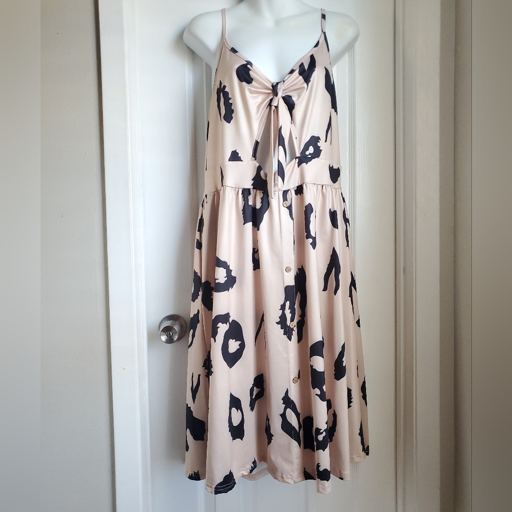 Women's Sexy Khaki Leopard Dress